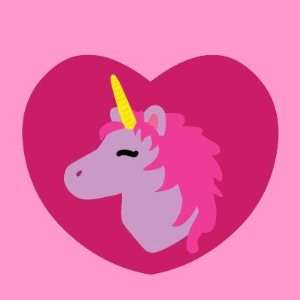  Pink Unicorn Round Sticker 