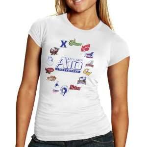  NCAA Atlantic 10 Conference Ladies White T shirt Sports 