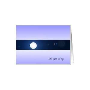  Encouragement, Full Moon With Celestial Bodies Card 