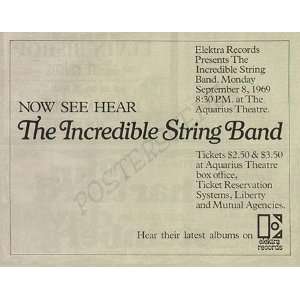  Incredible String Band Aquarius Concert Ad 1969