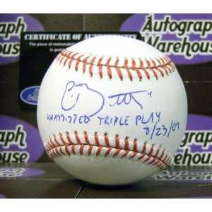   baseball inscribed Unassisted Triple Play 8/23/09: Sports & Outdoors