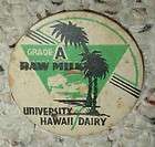 vintage university of hawaii dairy milk cap for bottle