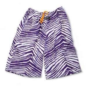  Zubaz Shorts Purple/White Zubaz Zebra Shorts Sports 