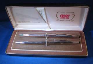 Vintage Cross 14k Gold Filled w/ Box Pen & Mechanical Pencil Lot G 