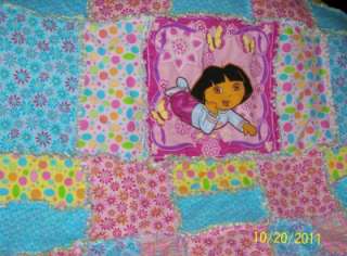   Quilt & Pillow Case Toddler Pink Purple Yellow Green Blue 46x52 Unique