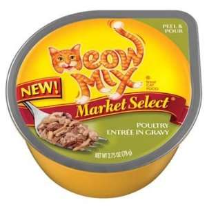 Meow Mix Market Select Poultry Entree in Gravy Cat Food 2.75 oz 