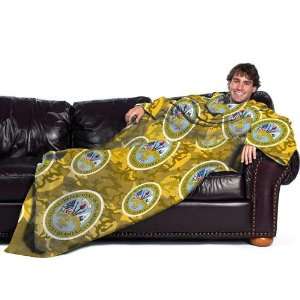  US Army 46 x 71 Adult Comfy Throw Blanket with Sleeves 