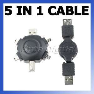 NEW USB MULTI FUNCTIONAL CONNECTOR ADAPTER 5 IN 1 CABLE  