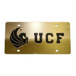Central Florida Knights Plate Ucf With Pegasus Gold  