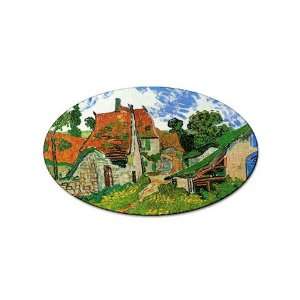  Village Street in Auvers By Vincent Van Gogh Oval Sticker 
