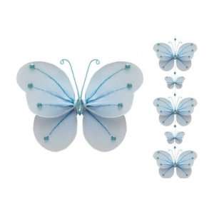  Ava Butterfly Garland Decoration   Blue: Home & Kitchen