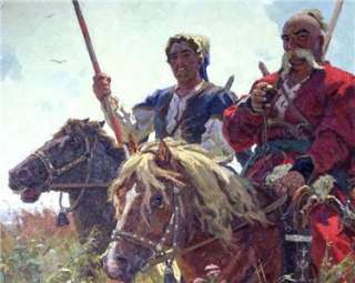 Rare Print Ukrainian Hero Cossack TARAS BULBA Russia  