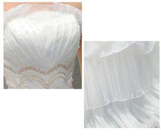 New Wedding Dress Bridal Gown Bride Lace up Long Train  