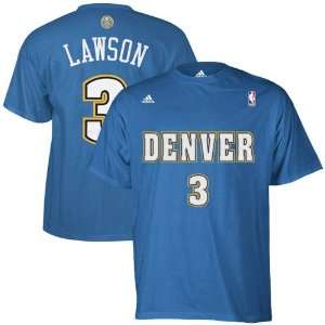  NBA adidas Denver Nuggets #3 Ty Lawson Light Blue Net 