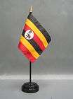 Uganda Miniature Fabric Desk Flag 4 X 6