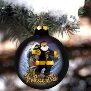  Southern Mississippi Golden Eagles Art Glass Ornament NCAA 
