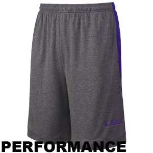 Nike LSU Tigers Ash Dri FIT Training Shorts Sports 