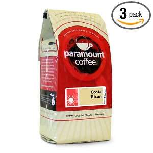 Paramount Costa Rican Ground Coffee, 12 Ounce Bags (Pack of 3):  