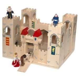  Melissa and Doug WOODEN toy CASTLE dolls folding mobile 