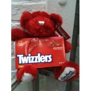  Twizzler Red Plush Teddy Bear (with candy included) Toys 
