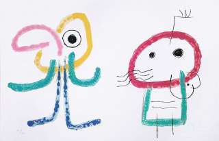 Miro, Miró, Joan, Lenfance dUbu, Lithograph, Hand Signed, 1975 
