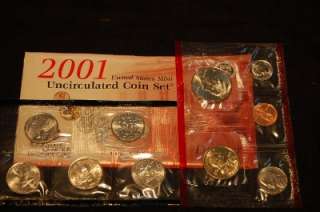   us mint uncirculated set with sac dollar kennedy half state quarters