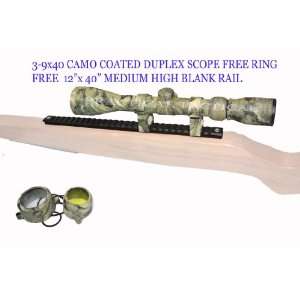  Lifetime Warranty 3 9x40 Camo Rifle Scope with Rings Lens 