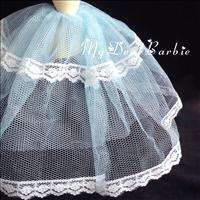 Princess Petticoat Underskirt for Barbie Doll Blue #U12  