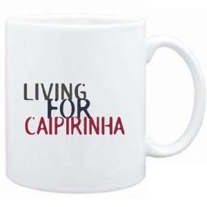    Mug White  living for Caipirinha  Drinks