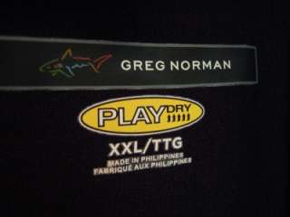 Mens Greg Norman Play Dry Half Zip Black/Gray Microfiber Jacket Sz XXL 