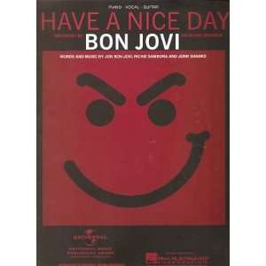  Sheet Music Have A Nice Day Bon Jovi 78 
