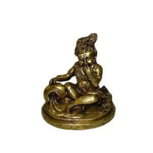  Gopala Baby Krishna Eating Butter Statue Brass Idol 