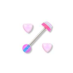   TOP STRAIGHT BARBELL TONGUE RING 14g 1 5/8 Mix My Colors: Jewelry