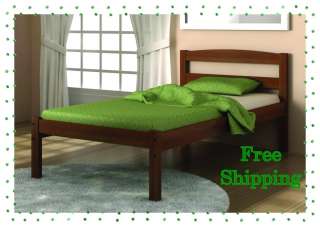 Twin Size Espresso Platform Bed ** Donco Trading Company ** Wood 
