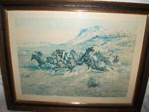 Vintage Russell Print 1958 Surprise attack  