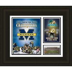 Framed Capital One Bowl (2008) Milestones and Memories  