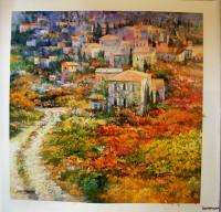 THIS CANVAS HAS BEEN HAND EMBELLISHED BY HOWARD BEHRENS HIMSELF USING 