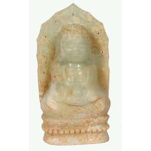  Tathagata / Buddha Altar / White Jade Sculpture 