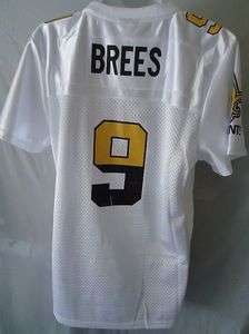 New Orleans Saints 9 Drew Brees White Jersey Shirt Top Juniors 2XL NEW 