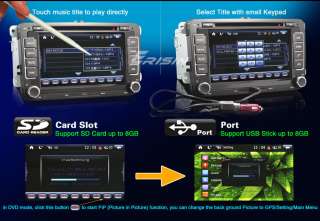 ES786AU 7 HD Touch Screen Car DVD Player GPS Navigation IPOD VW 