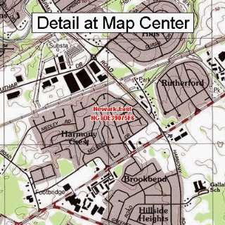   Topographic Quadrangle Map   Newark East, Delaware (Folded/Waterproof