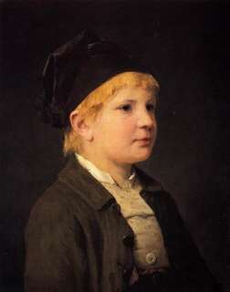Portrait of a Young Boy Albert Anker oil painting repro  