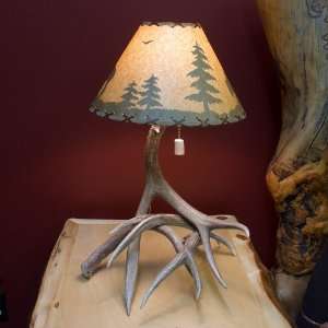  Triple Whitetail Antler Table Lamp: Home & Kitchen