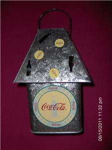 COCA COLA TIN LANTERN CANDLE HOLDER NEVER BEEN USED  