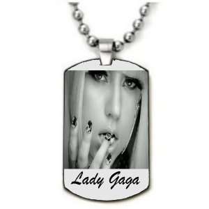 Lady Gaga 3 Dogtag Pendant Necklace w/Chain and Giftbox