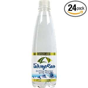 TalkingRain Sparkling Water Lemon Zest, 16.9  Ounce (Pack of 24 