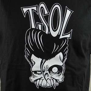 TSOL True Sounds Of Liberty Punk Band T shirt Medium Black Fang 