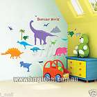 Dinosaurs World Kids Wall Sticker for Kids room or Nursery,9 