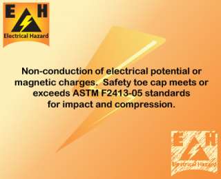 Toe  ASTM F2413 05 STEEL TOE, ELECTRICAL HAZARD RATED