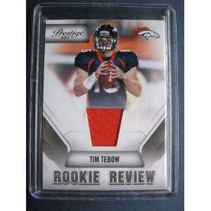  2011 Prestige Rookie Review Materials jersey #38 Tim Tebow 